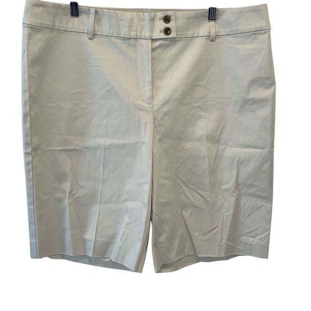 Talbots Womens Flat Front Double Button Bermuda C… - image 1